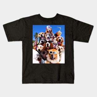 Dog Selfie Wearing Glasses Kids T-Shirt